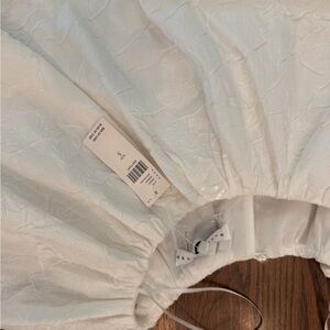 Anthropologie White Textured Blouse